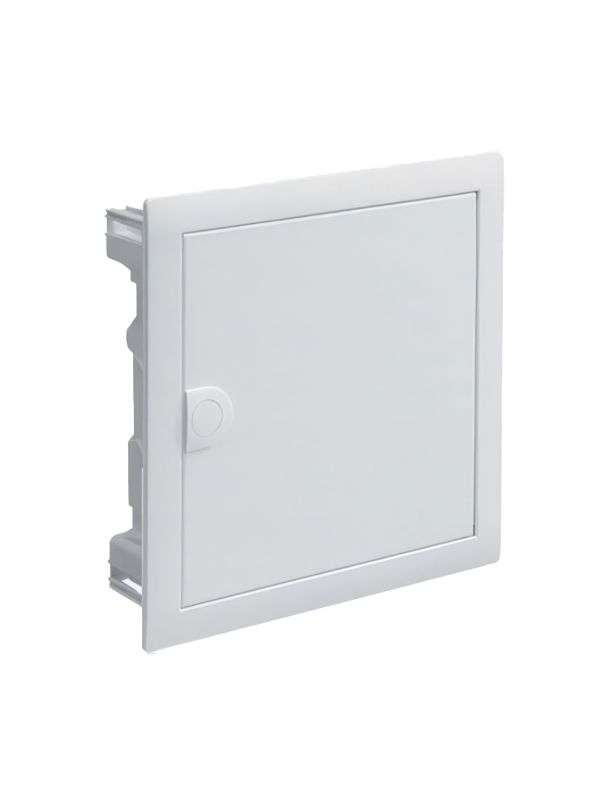 Встраиваемая панель VOLTA IP30 1X12M, белая металлическая дверца.