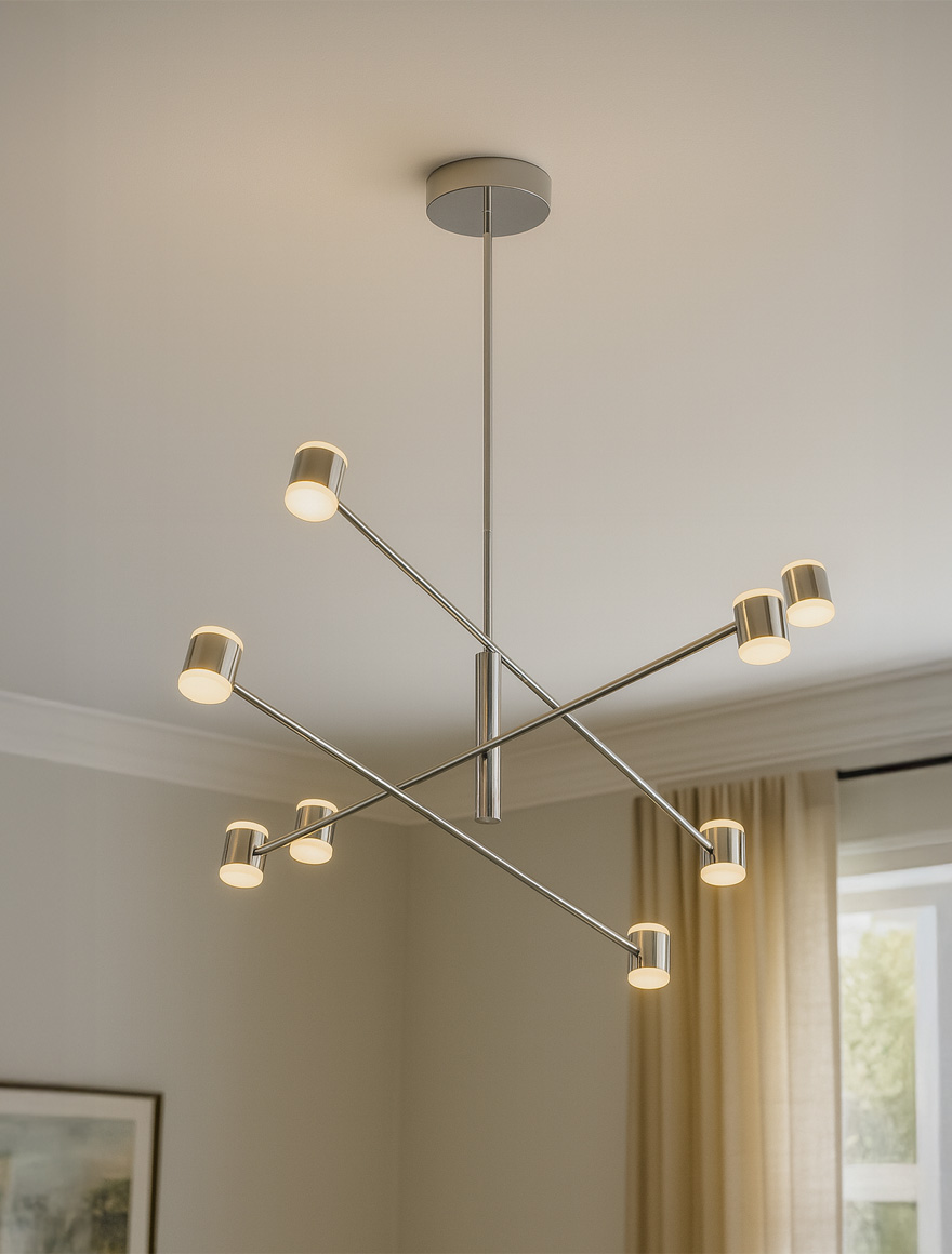 Lustră LED FS-024-D8,780x1070 48W,3000K,silver LuminaLED 2