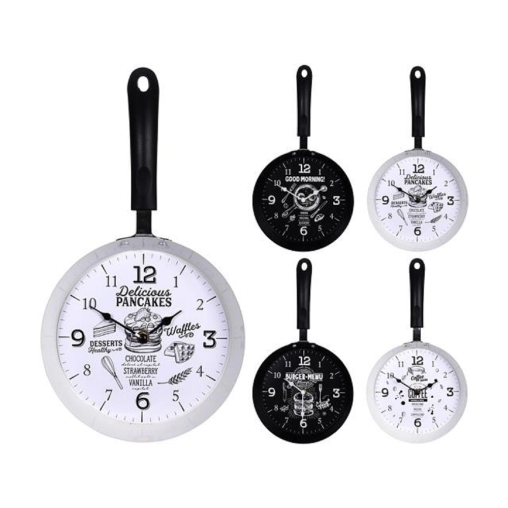 Ceas de perete Tigaie 39X21X6cm, metal, 2 culori