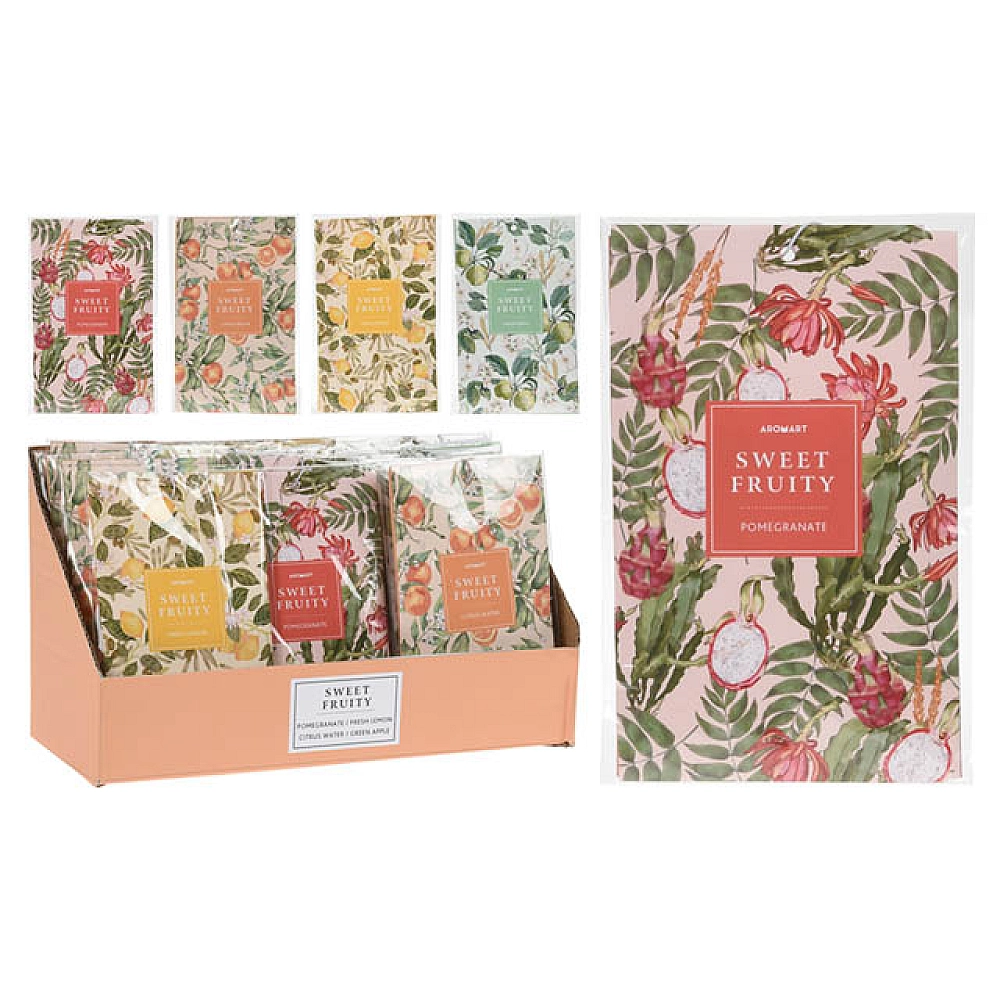 Aromatizator în pungă "Fructe" 15X9.5cm, 4 mirosuri