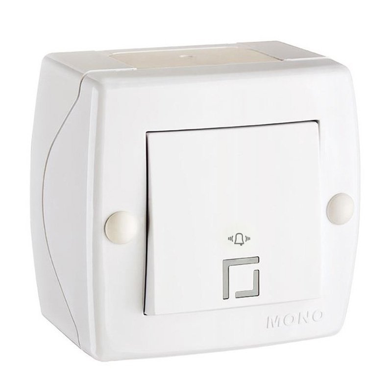 Buton sonerie ilum.alb Octans Mono 104010101-155