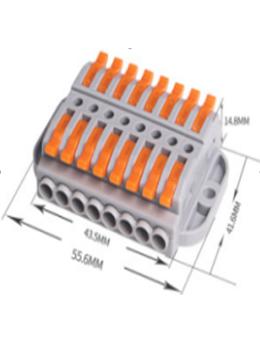 Conector cablu KV223-8P gri+orange  (50buc) TOPKAB