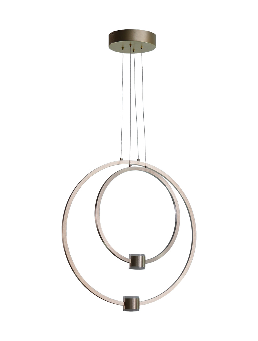 Lustră LED FS-072-D2 D600x400x1.5m 68W 3000K,brush gold, LuminaLed