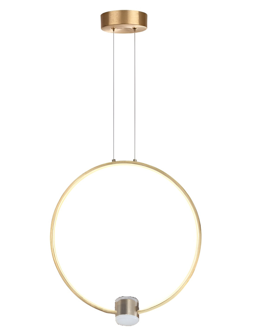 Lustră LED FS-072-D1-A D600x70x1.5m  45W 3000K,brush gold, LuminaLed
