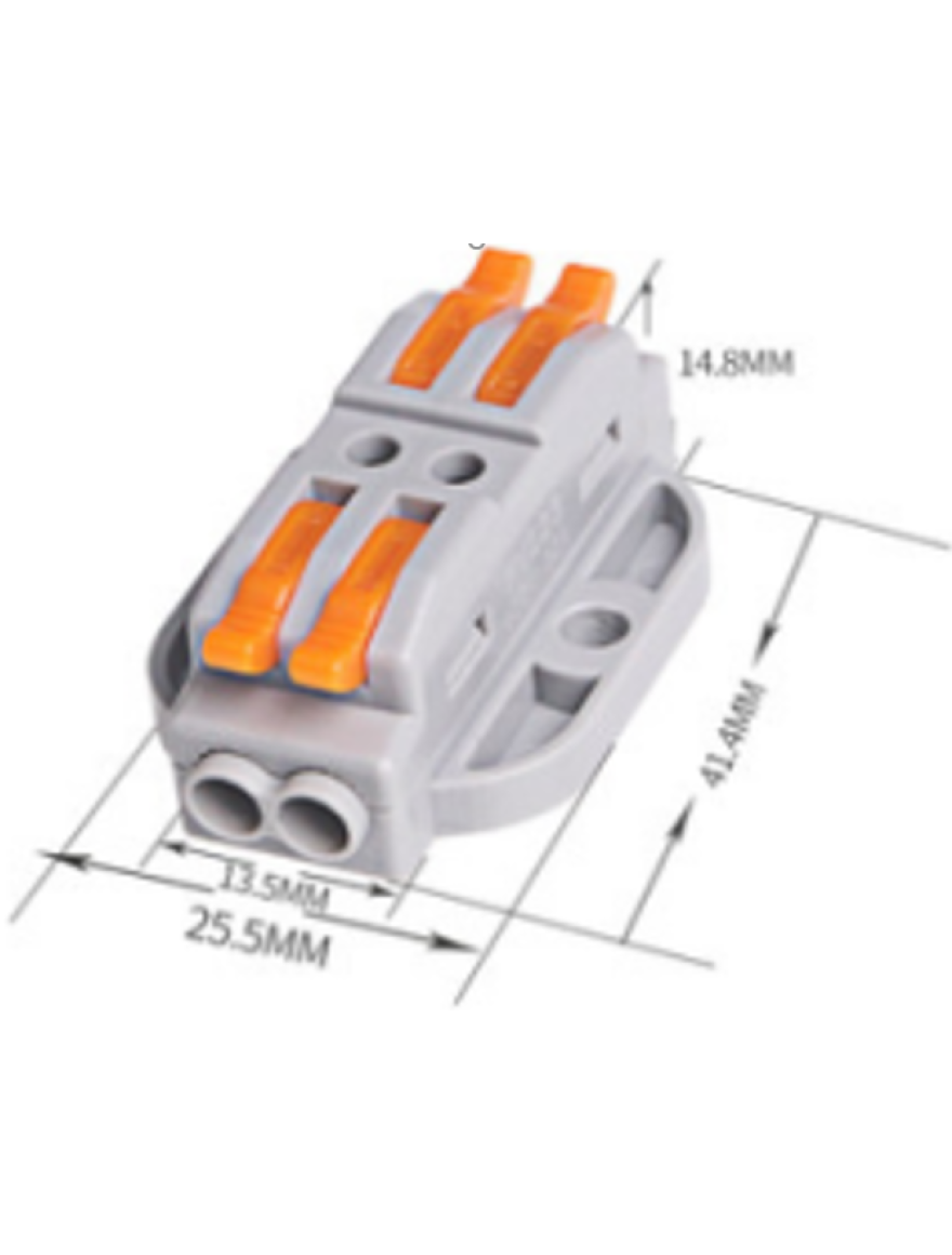 Conector cablu KV223-2P gri+orange TOPKAB