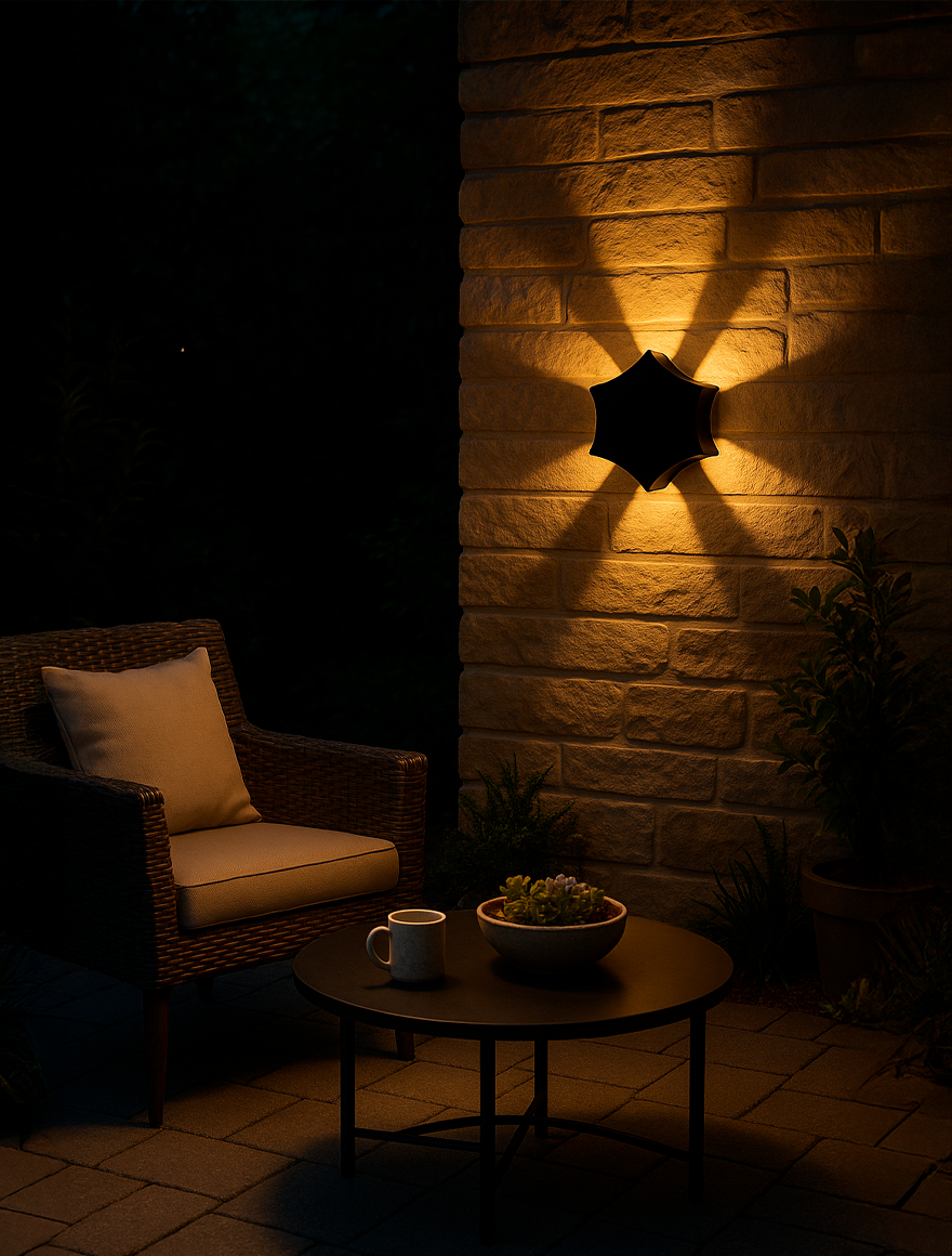 Aplică LED exterior SG-8147 6W IP65 3000K neagră LuminaLED