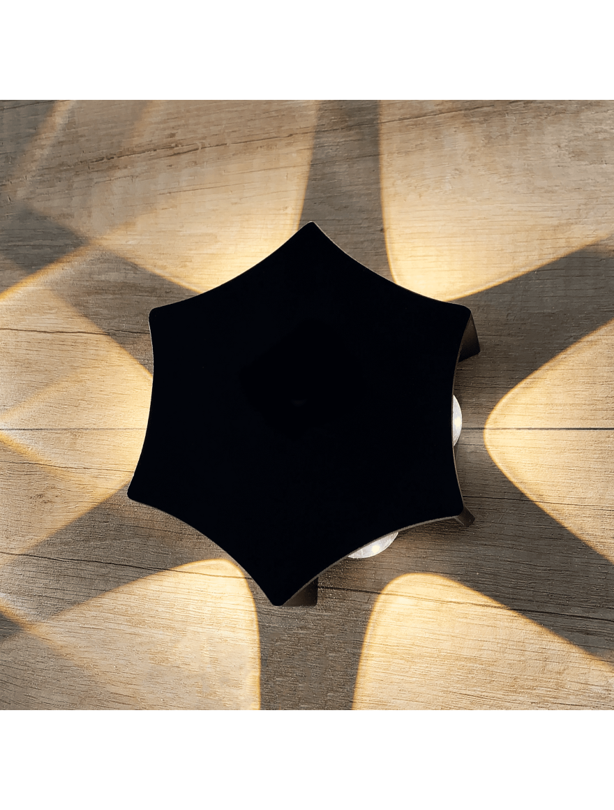 Aplică LED exterior SG-8147 6W IP65 3000K neagră LuminaLED