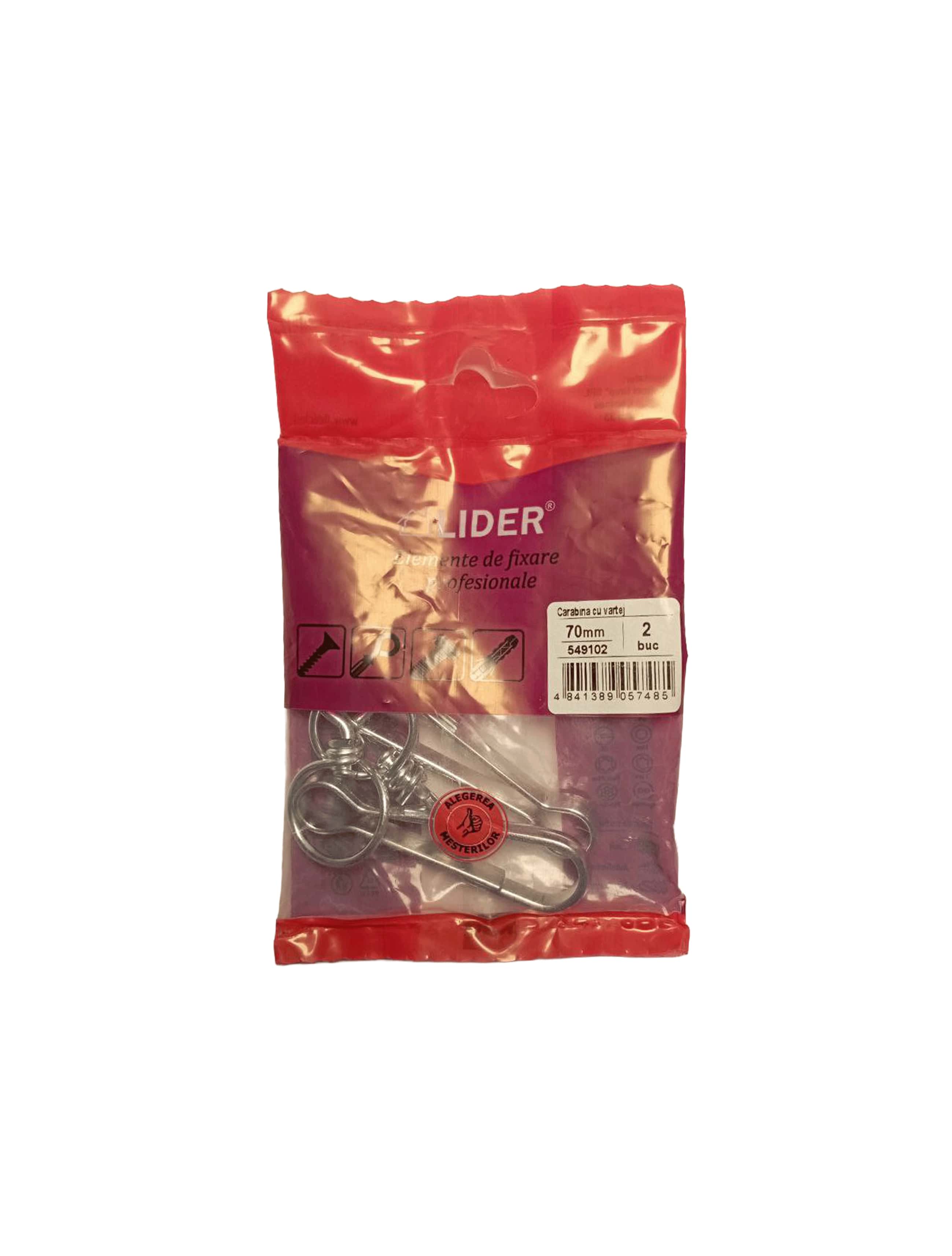 549102 Cârlig cu inel, zincat 70mm_2 buc.