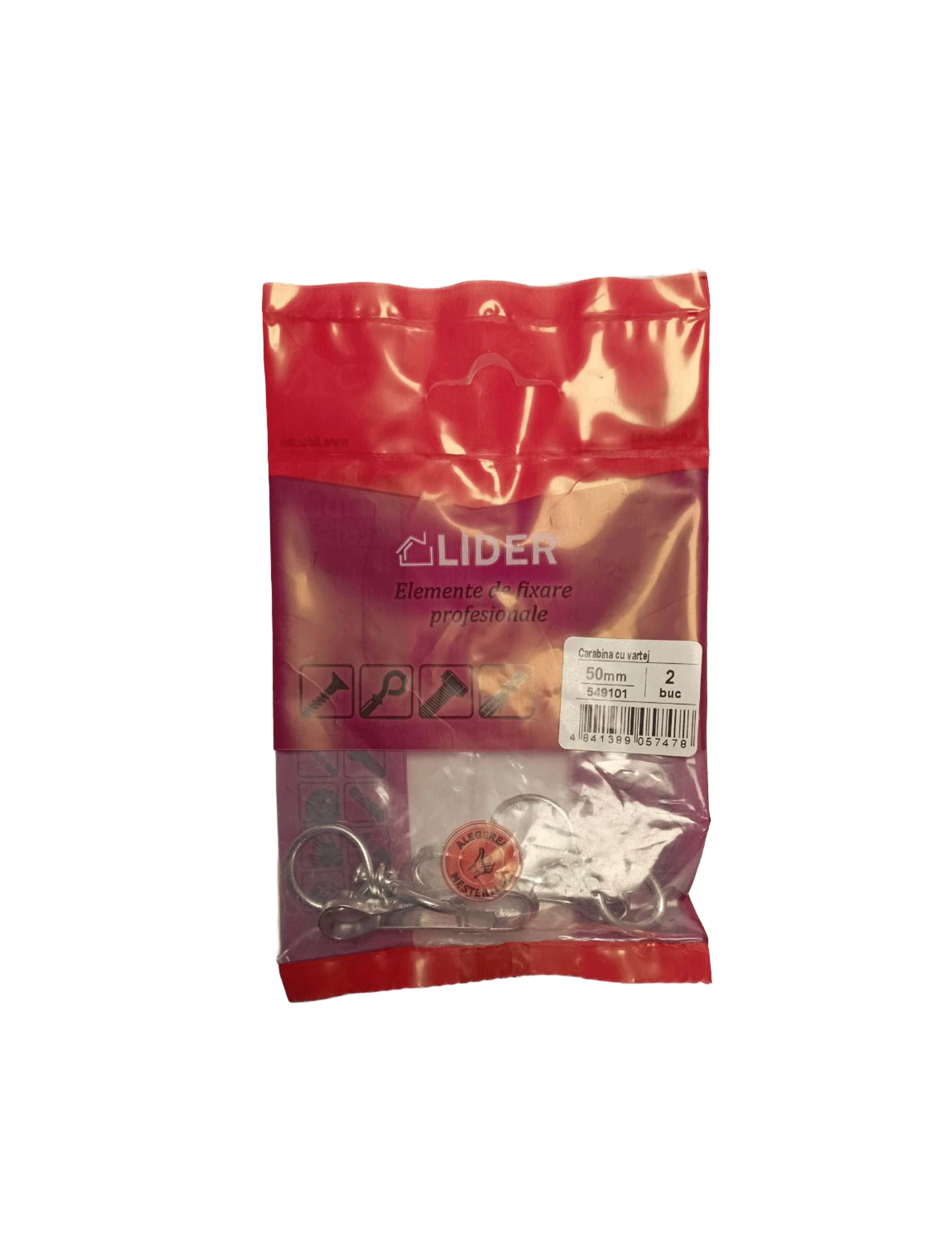 549101 Cârlig cu inel, zincat 50mm_2 buc.