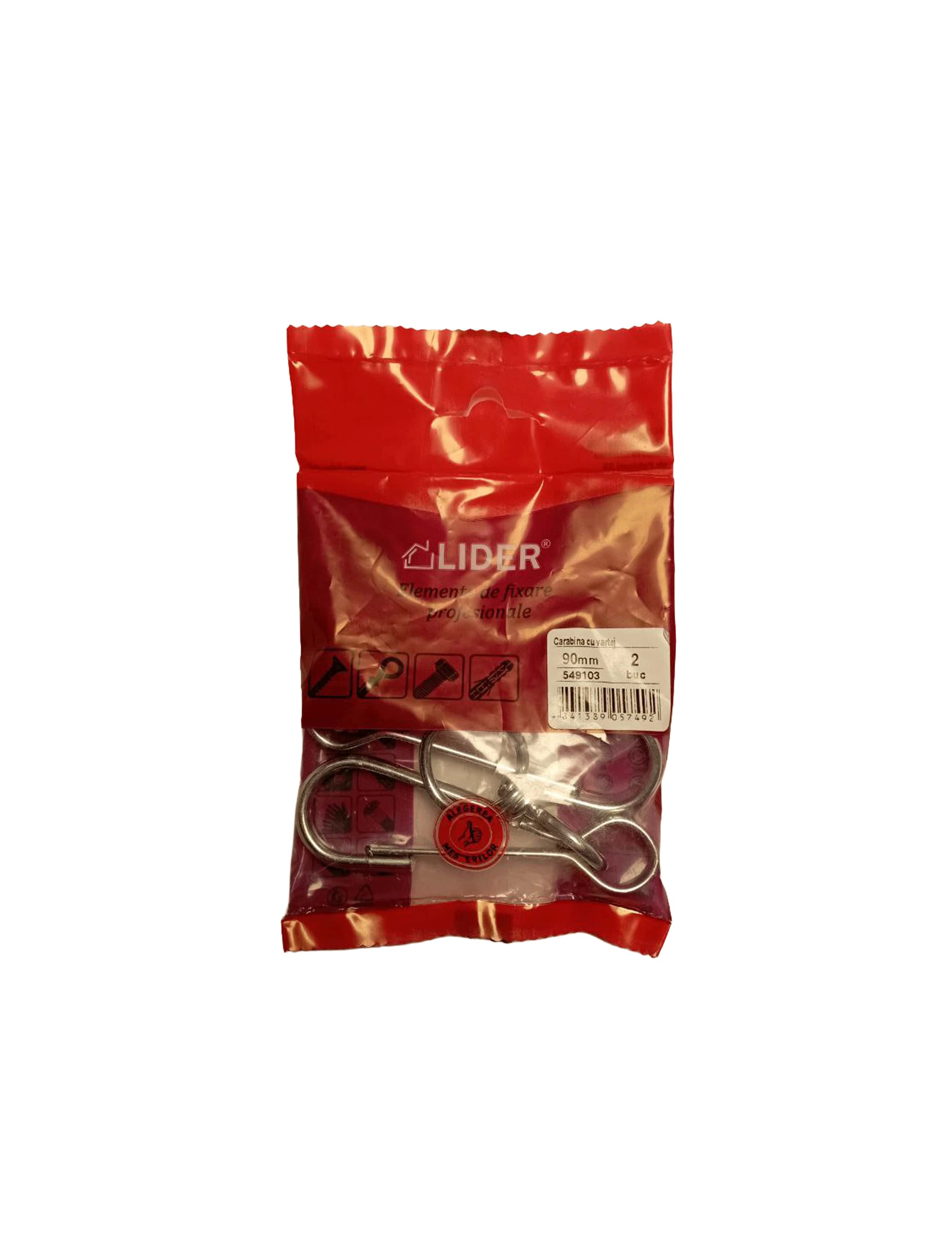 549103 Cârlig cu inel, zincat 90mm_2 buc.