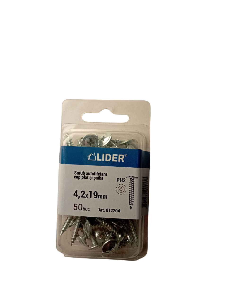 010205 Șurub cu cap plat și șaibă 0,9mm 4,2x19_50 buc.