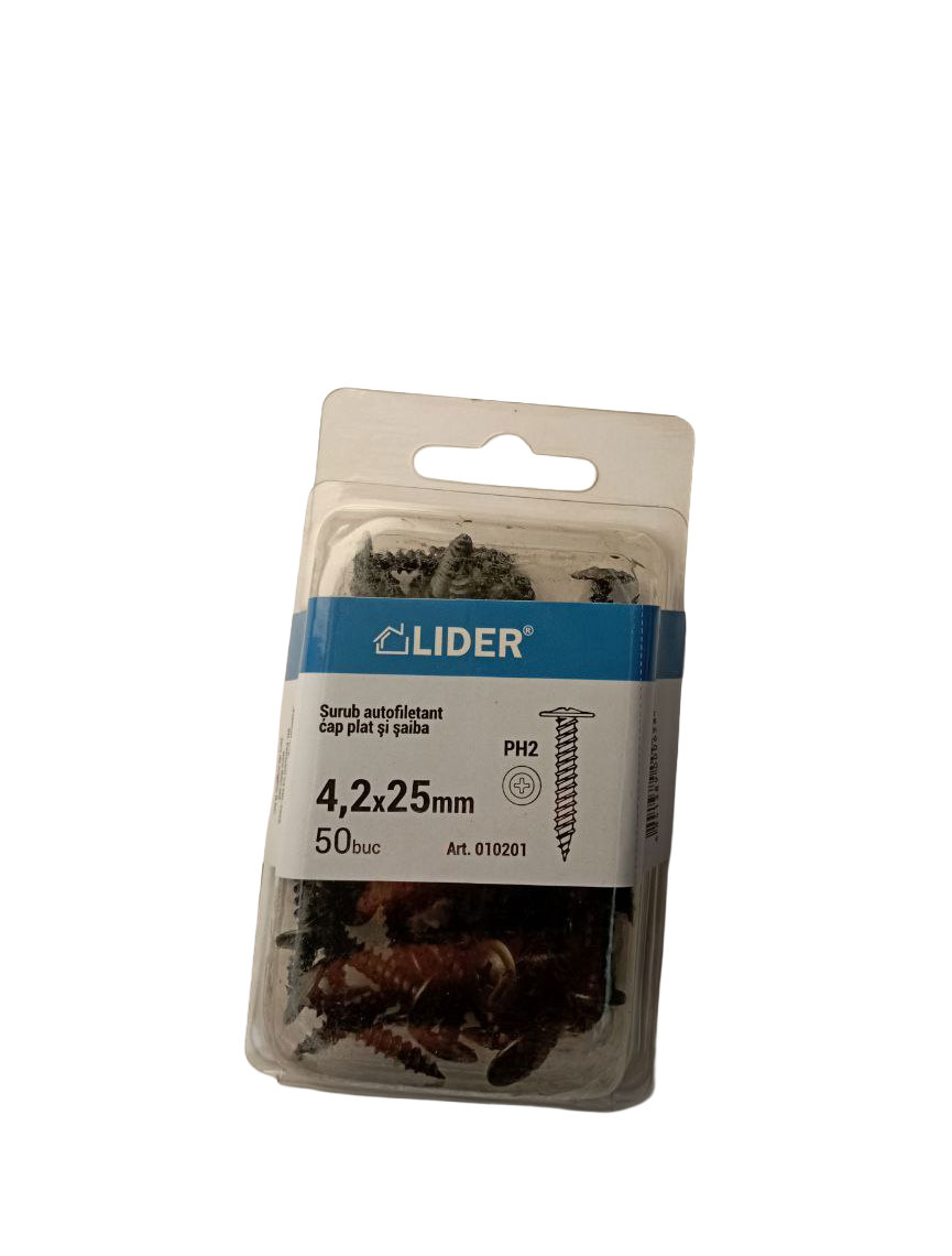 010201 Винт с плоской головкой и шайба 0,9 мм 4,2x25_50 шт.