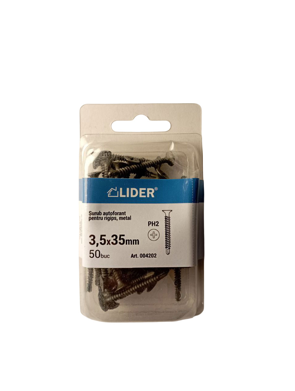 004202 Șurub p/u rigips, met. 2,0mm 3,5x35_50 buc.