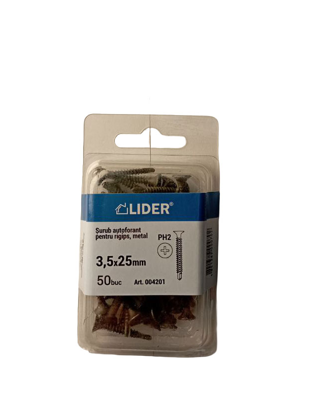 004201 Șurub p/u rigips, met. 2,0mm 3,5x25_50 buc.