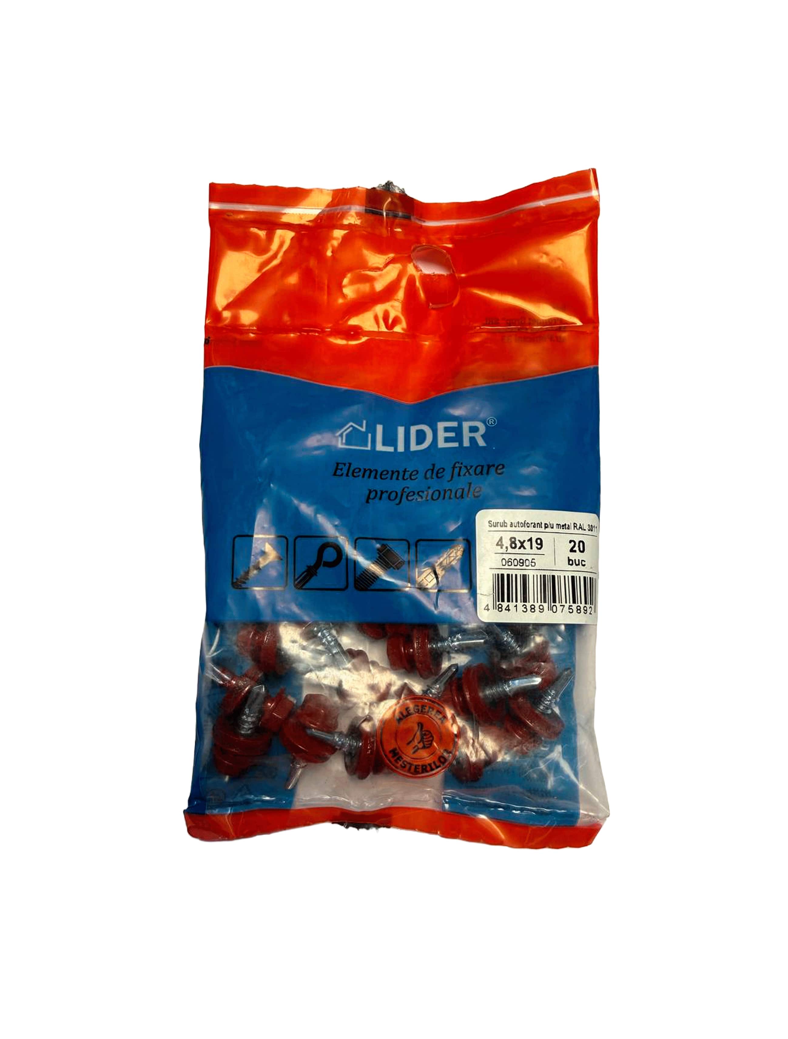 060905 Șurub autoforant p/u metal RAL 3011, 4,8x19_20 buc.