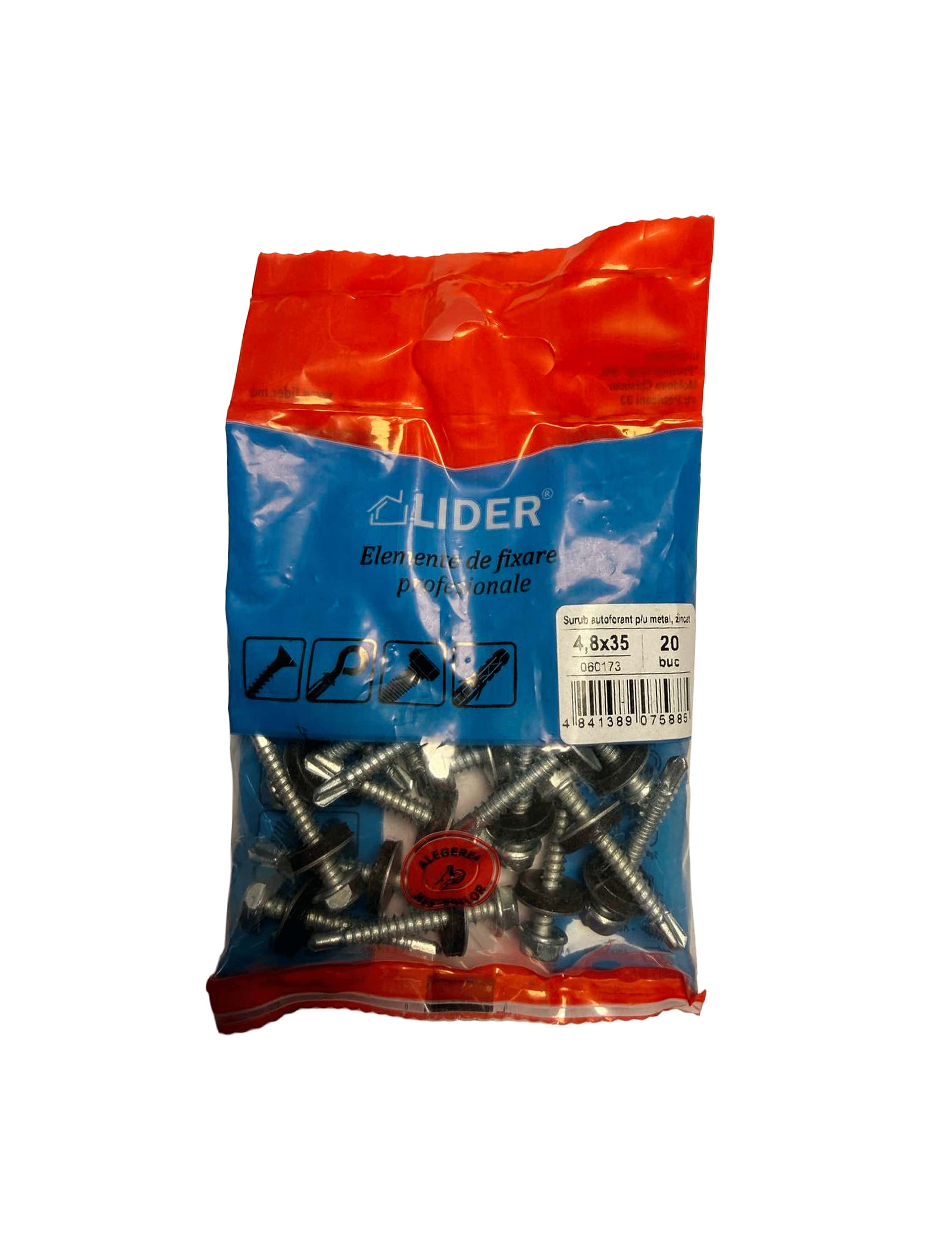 060173 Șurub autoforant p/u metal, zincat 4,8x35_20 buc.