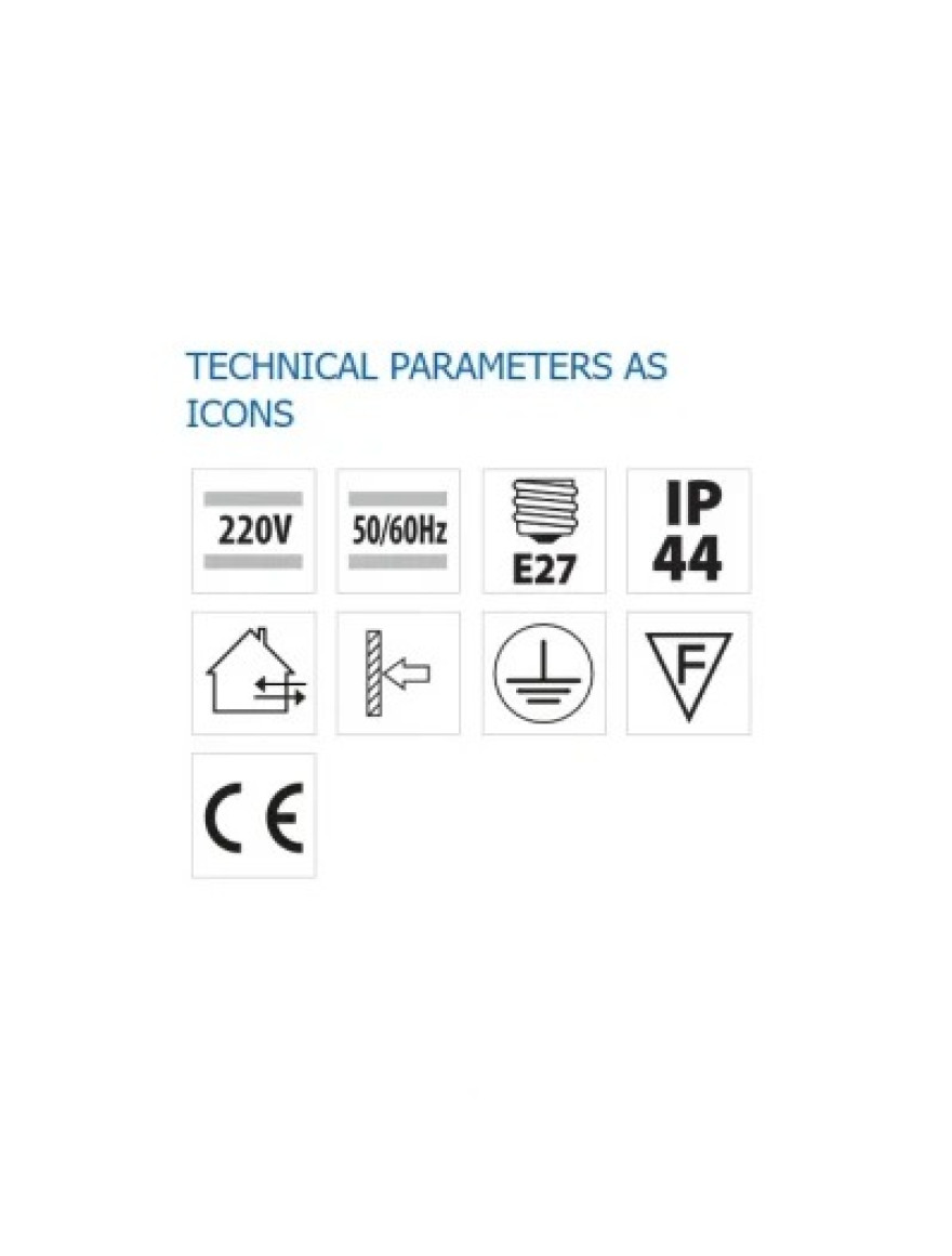Felinar de grădină Lyon pe perete direcționat în sus E27 alama Vivalux