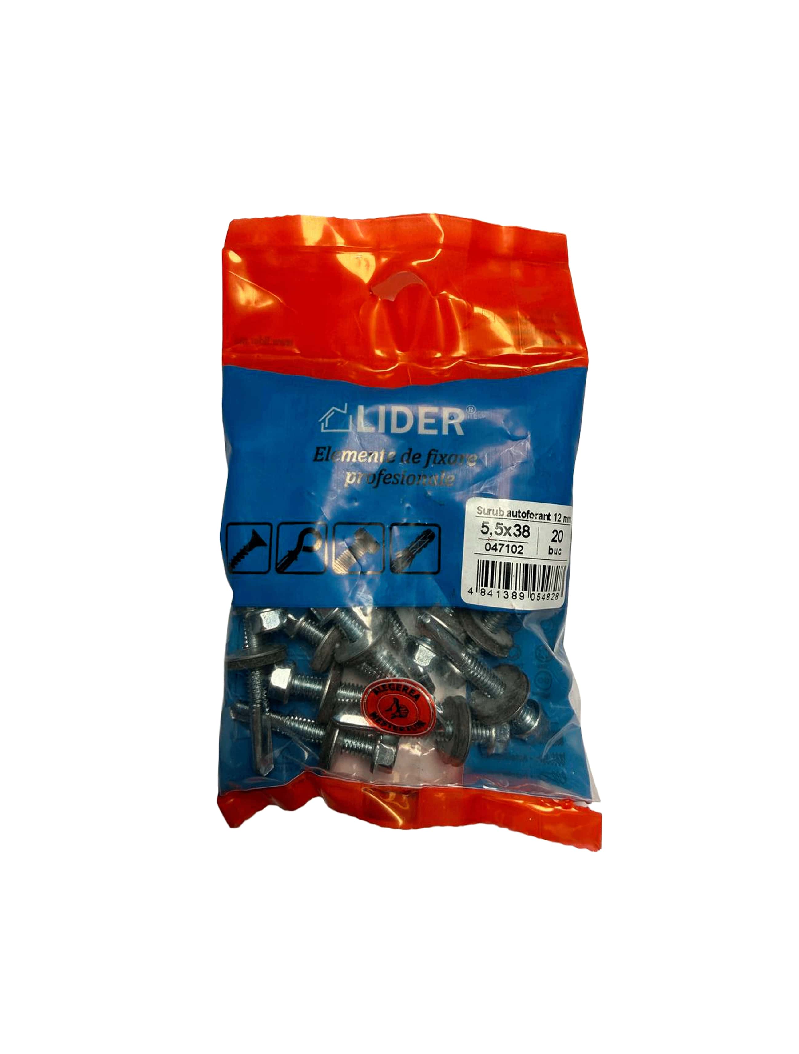 047102 Șurub p/u profil - 12 mm_EPDM 5,5х38_20 buc.