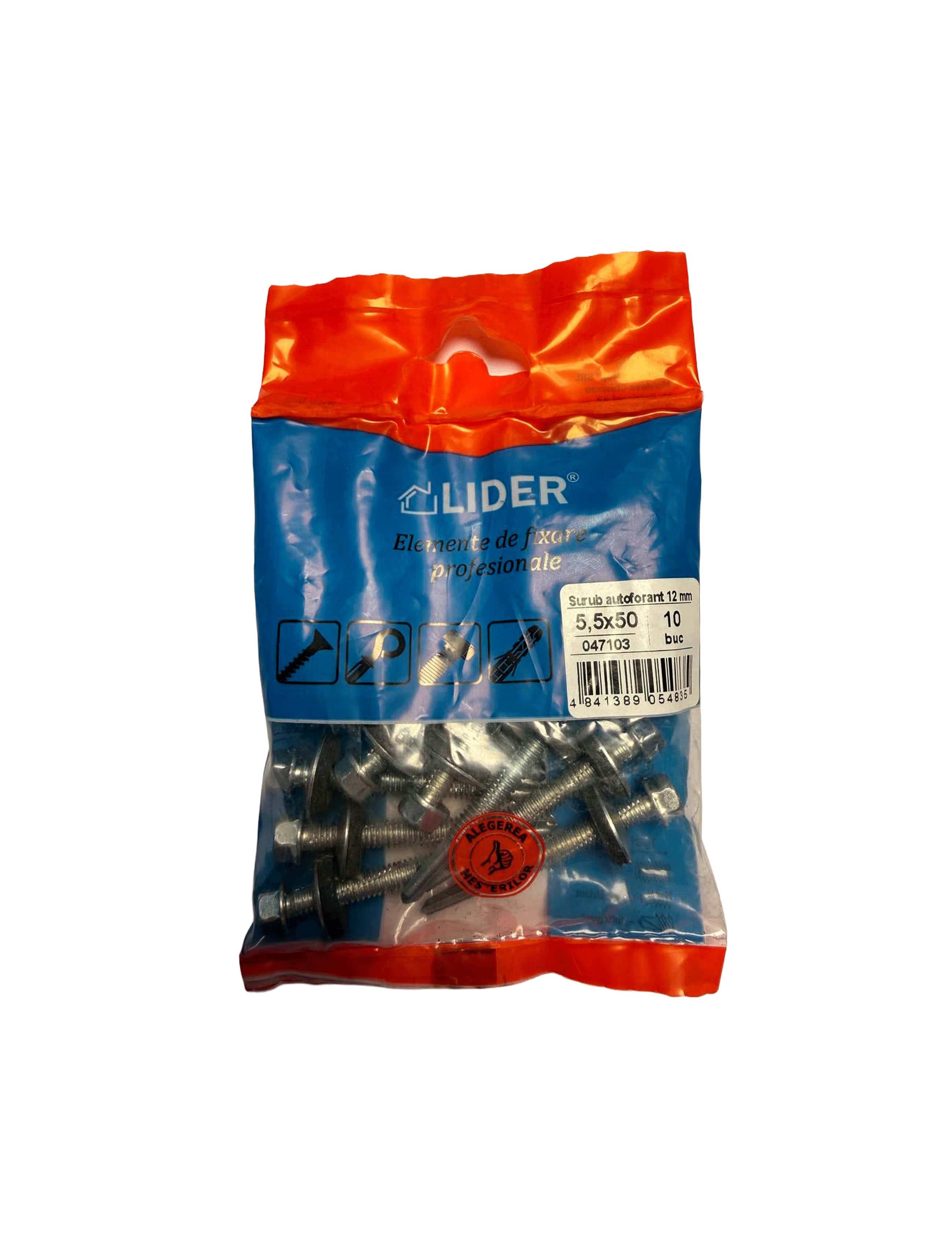 047103 Șurub p/u profil - 12 mm_EPDM 5,5х50_10 buc.