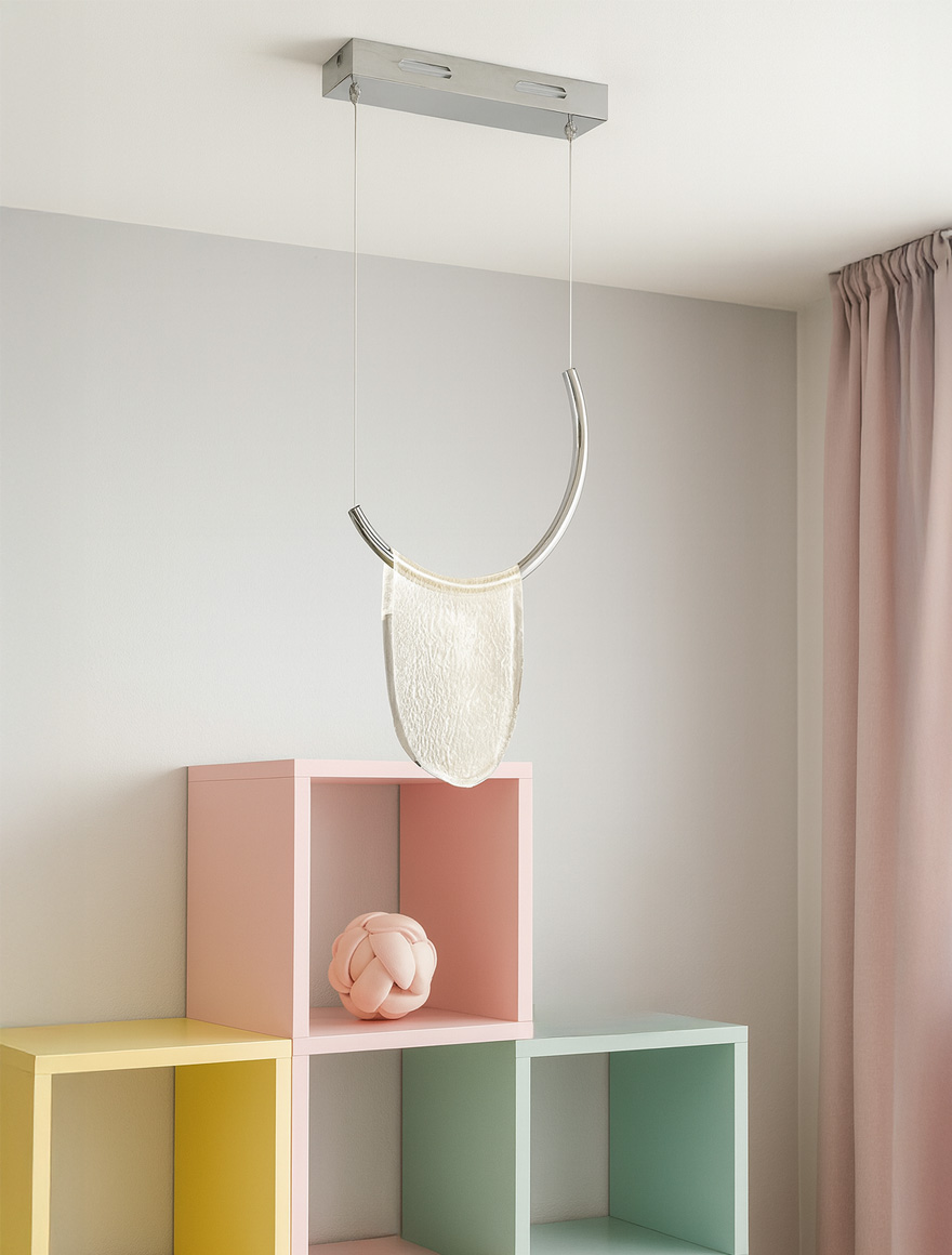 Suspensie LED JH-812 D30xH53cm,3W Metal+Glass,Clear Luminaled