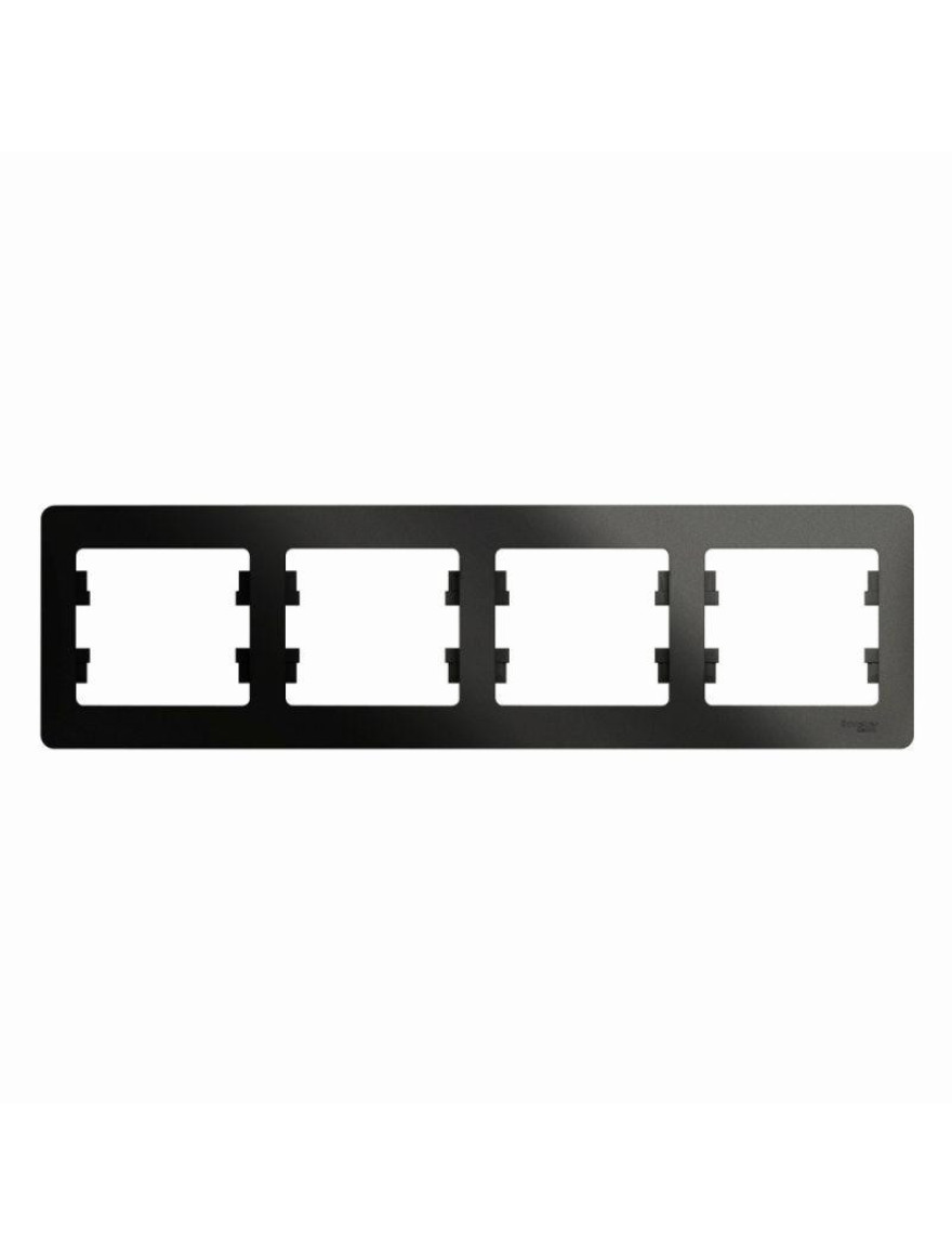 Ramă 4 loc antracit orizontală GLOSSA GSL000704 SCHNEIDER