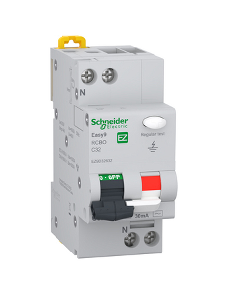 Автоматический выключатель дифференциального тока 1P+N EZ9D32632 C 30 мА 32A SCHNEIDER
