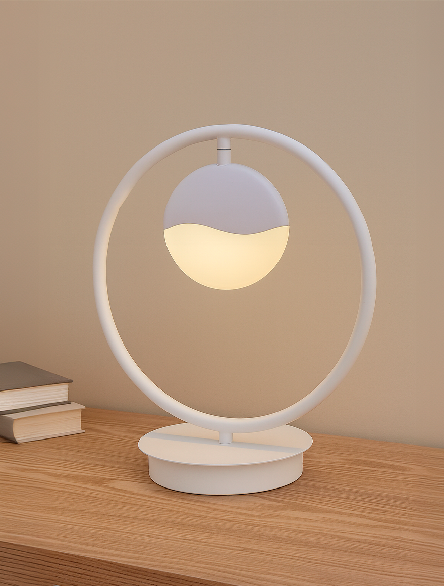 Lampă de masă LED FS-027-T1A D300x170x329 6W 3000K, sand white, LuminaLed