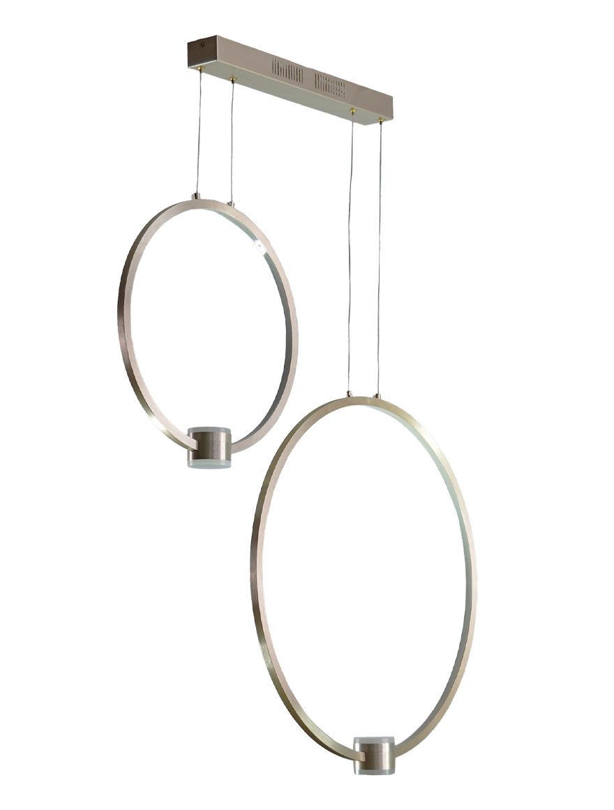 Lustră LED FS-072-D2-A D860x100x1.5m  68W 3000K,brush gold, LuminaLed