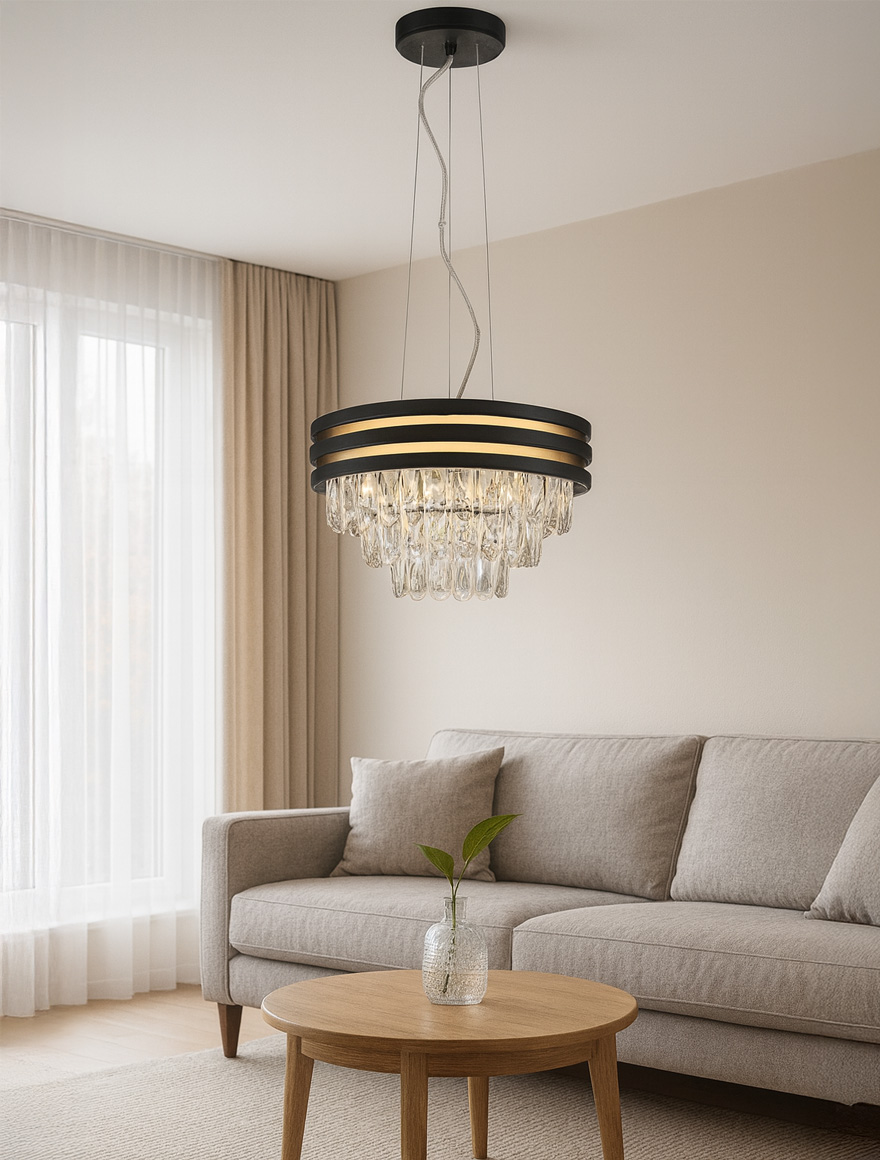 * Lustră NAICA P0525-04A-P7D7 4xE14 40W black gold ZUMALINE