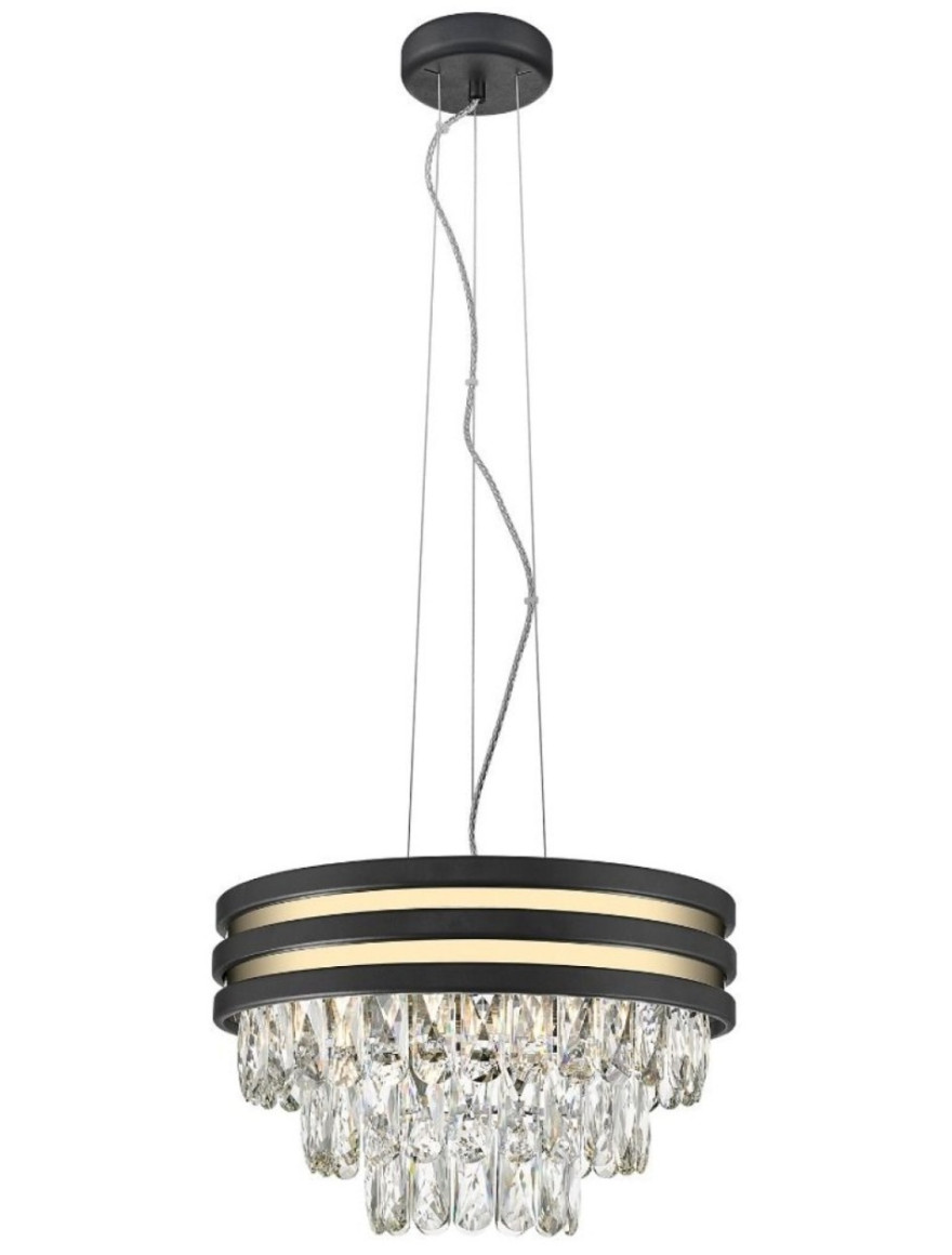 * Lustră NAICA P0525-04A-P7D7 4xE14 40W black gold ZUMALINE