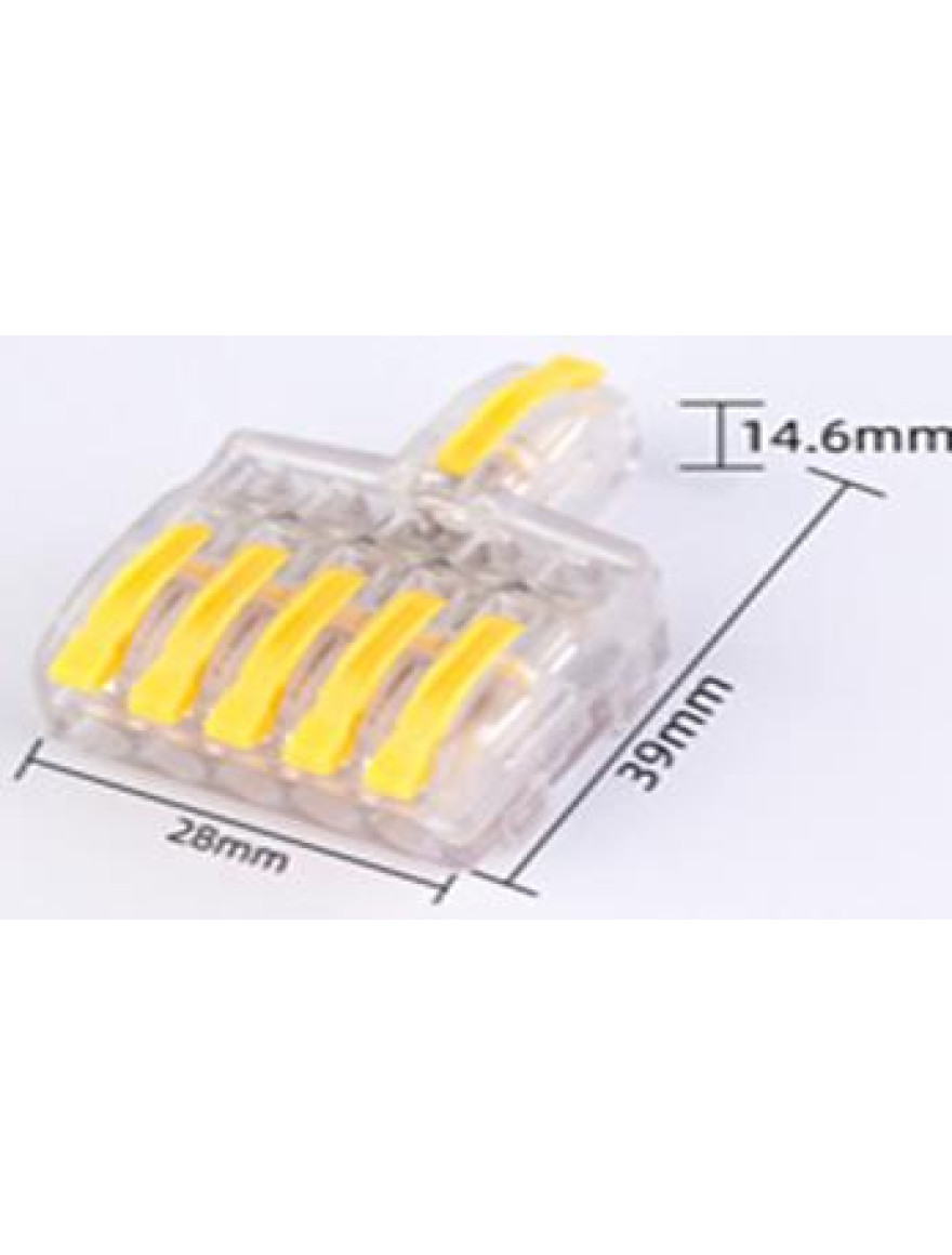 Conector cablu T-115 transp+galben (100buc) TOPKAB