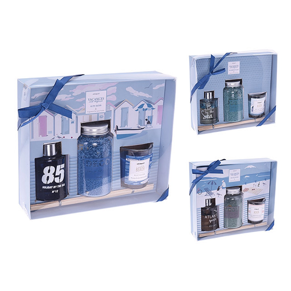 Set aromaterapie 3buc (aromă-lumânare+aromatizator+аromă nisip 250gr)
