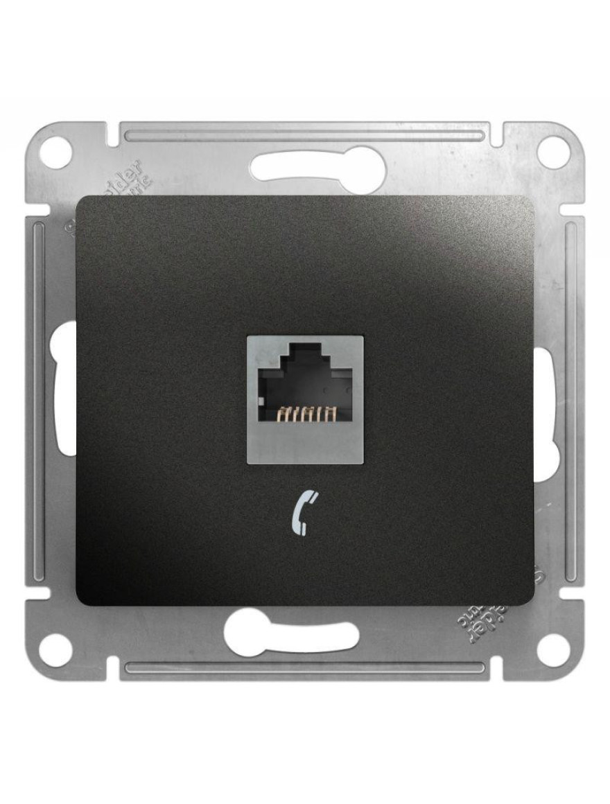 Priză telefon 1xRJ11 (10buc) antracit GLOSSA GSL000781T SCHNEIDER