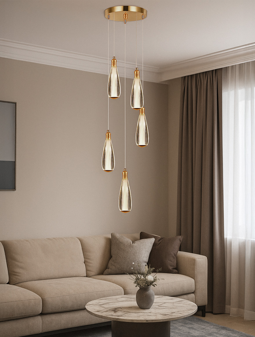 Lustră LED JH-801-5 5*5W 4000K Acryl Luminaled 2