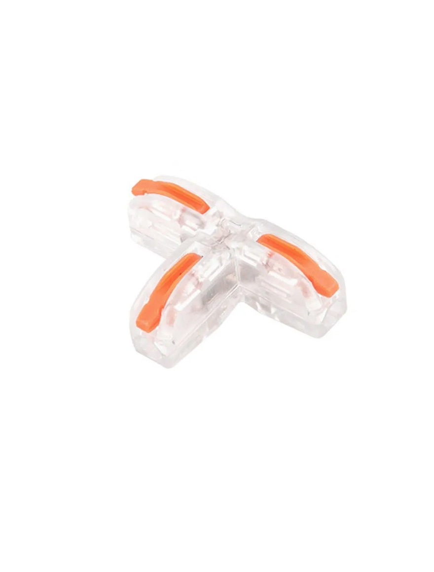 Кабельный разъем T-111 прозрачный+оранжевый 32A (100buc) TOPKAB