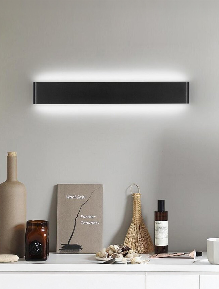 Светодиодный настенный светильник SG-2237-460 IP20 460x90x35 мм 18 Вт 3000 К черный LuminaLED