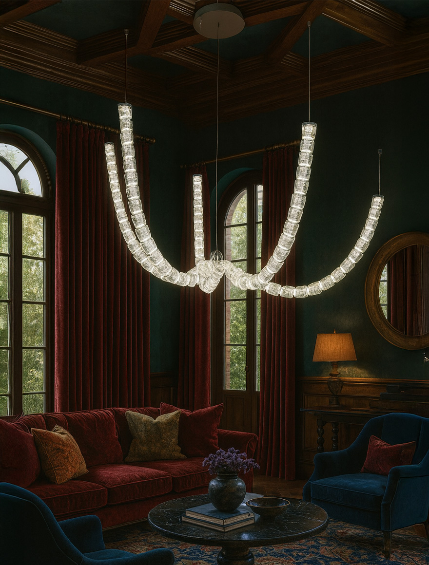 Lustră LED MD19001034-6A 270W 3000K 175x2m,chrome LuminaLED 2