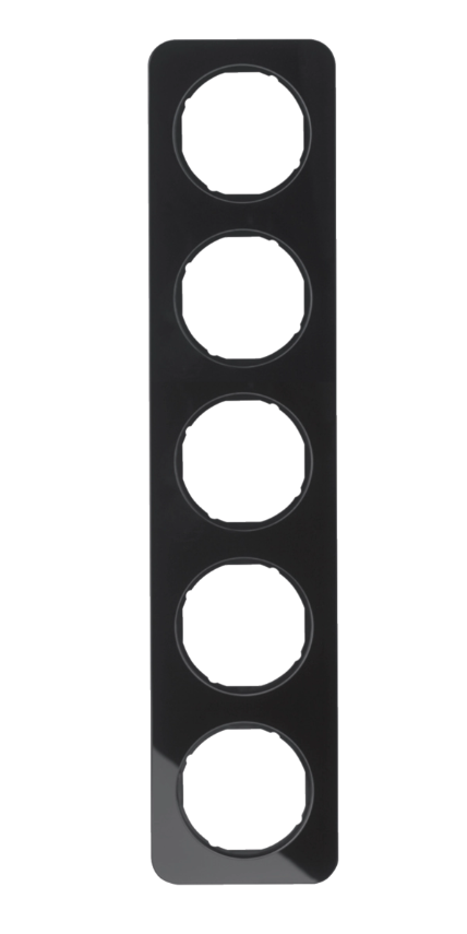 Ramă R1 neagră 5 posturi Berker