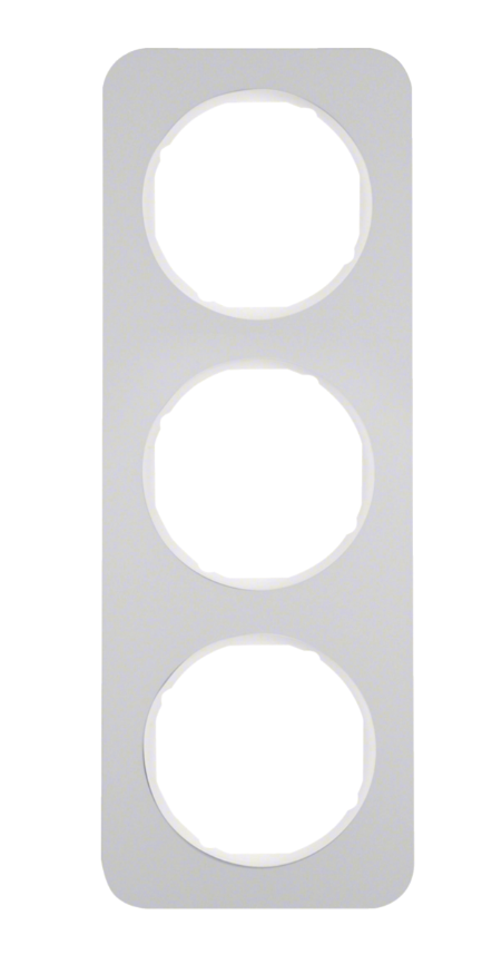 Ramă R1 albă 3 posturi Berker