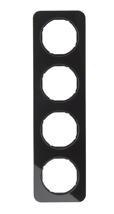 Ramă R1 neagră 4 posturi Berker