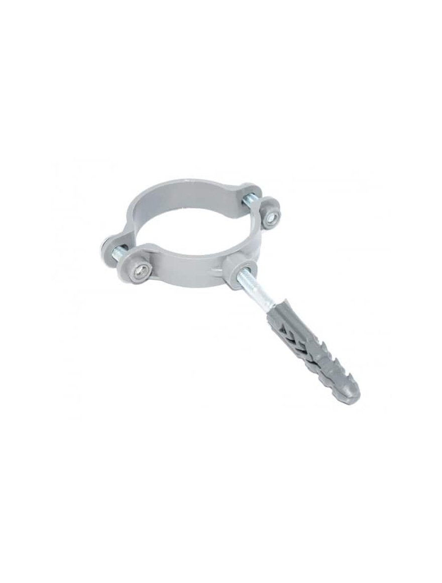Colier plastic p/u țeavă de canalizare d50 cu șurub, gri Aquer