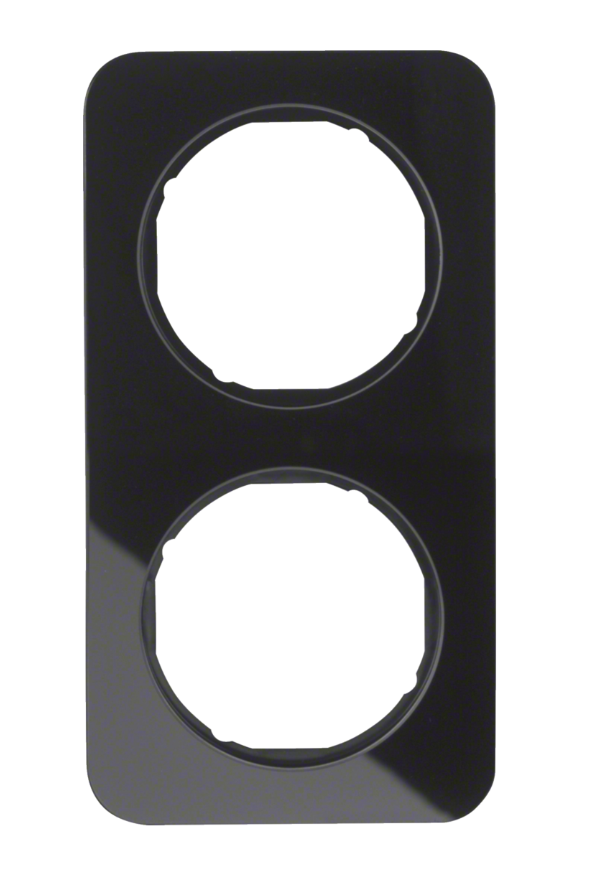 Ramă R1 neagră 2 posturi Berker