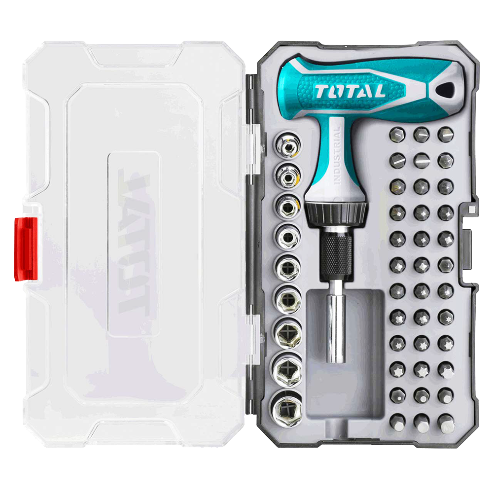 Set biți 47buc. cu surubelniță tip T Total TACSD30476