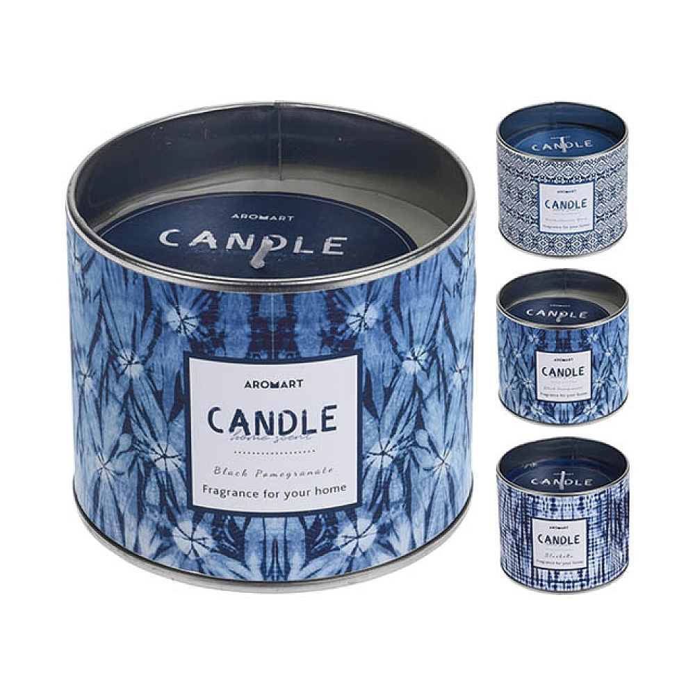 Lumanare aromatizata in borcan metalic 9Х8cm, 3 arome