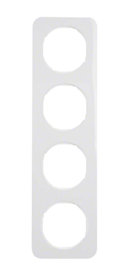 Ramă R1 albă 4 posturi Berker