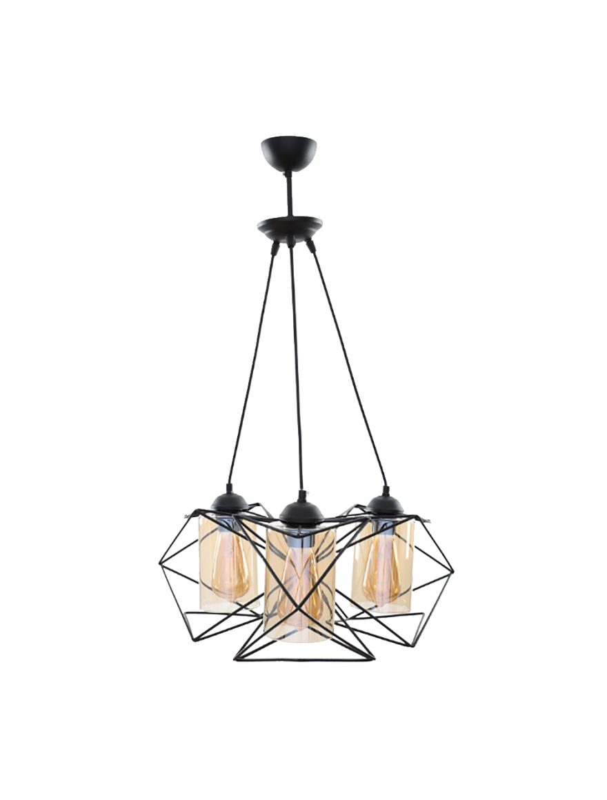 Lustra ANITA triangle 3xE27 Max 60W Black Begusa