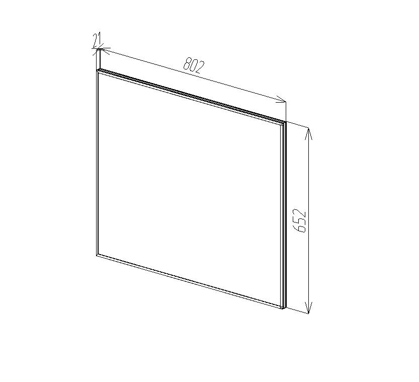 88667 Зеркало для ванной Bayro Modern прямоугольное 800x650 I