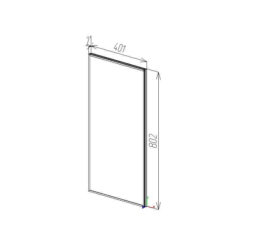 96121 Зеркало для ванной Bayro Modern прямоугольное 400x800 I