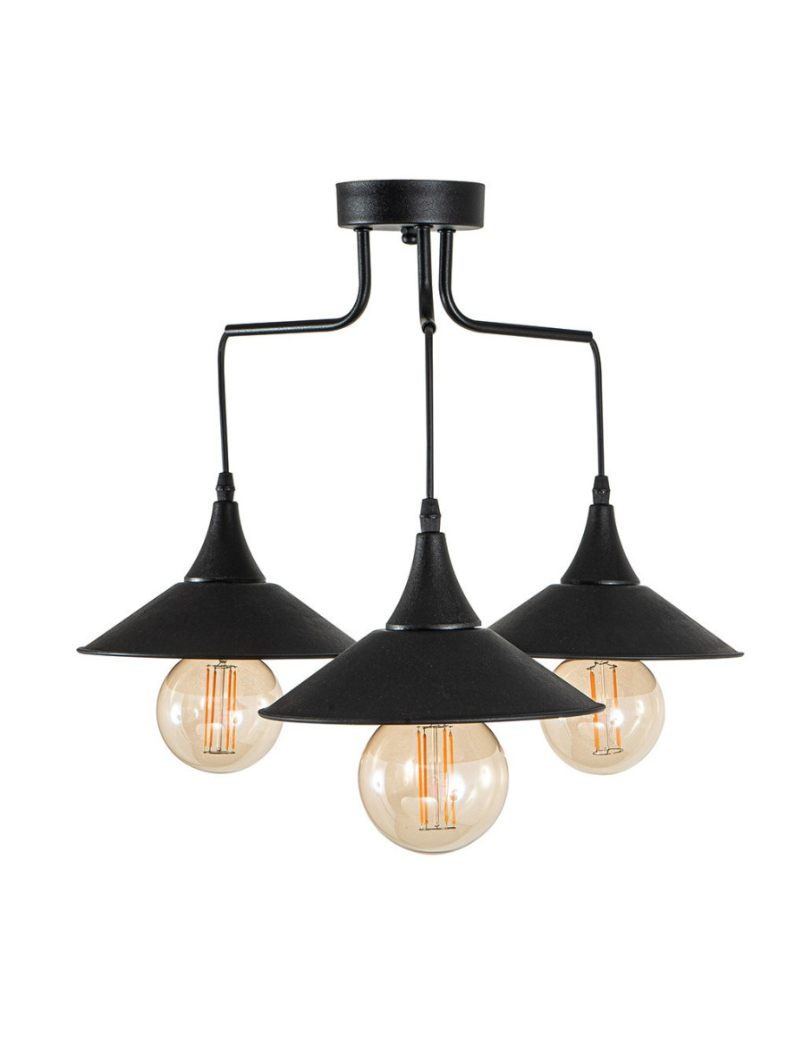 Lustră BERLIN 3xE27 Max 60W Black Begusa