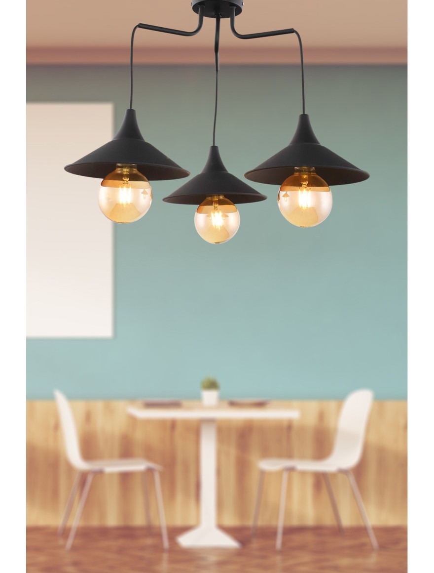 Lustră BERLIN 3xE27 Max 60W Black Begusa